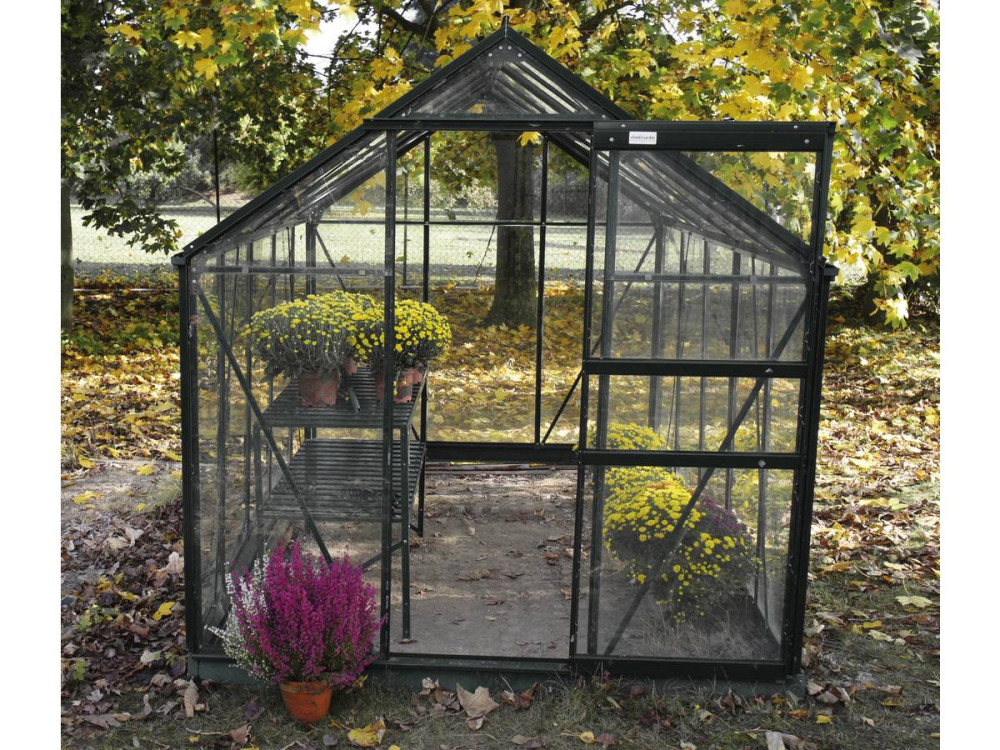 Serra da giardino in vetro temperato "Sekurit" - 5,8 m² - 186 x 310 x 190 cm - Antracite