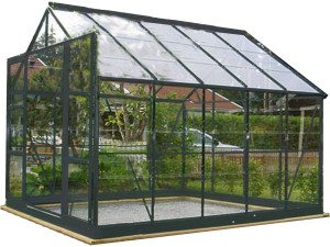 Serra da giardino in vetro temperato "Sekurit" - 7,6 m² - 244 x 304 x 190 cm - Antracite
