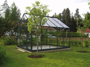 Serra da giardino in vetro temperato "Sekurit" - 7,6 m² - 244 x 304 x 190 cm - Antracite 2