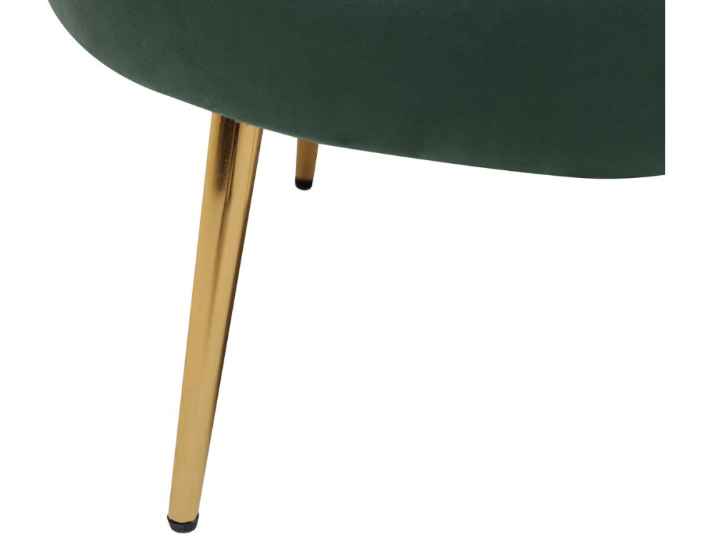 Poltrona "Floria" in velluto - 75 x 68 x 77,5 cm - Verde