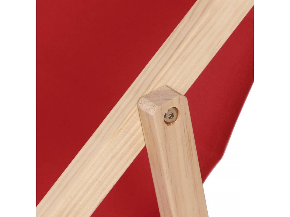 Set di 2 sedie a sdraio in legno "Chilienne" - 107 x 56,5 x 81 cm - Rosso