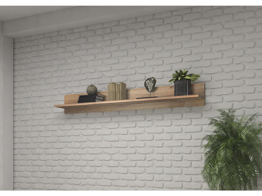 Scaffale corto "TULSA WM" - 22 x 160 x 22 cm - Rovere