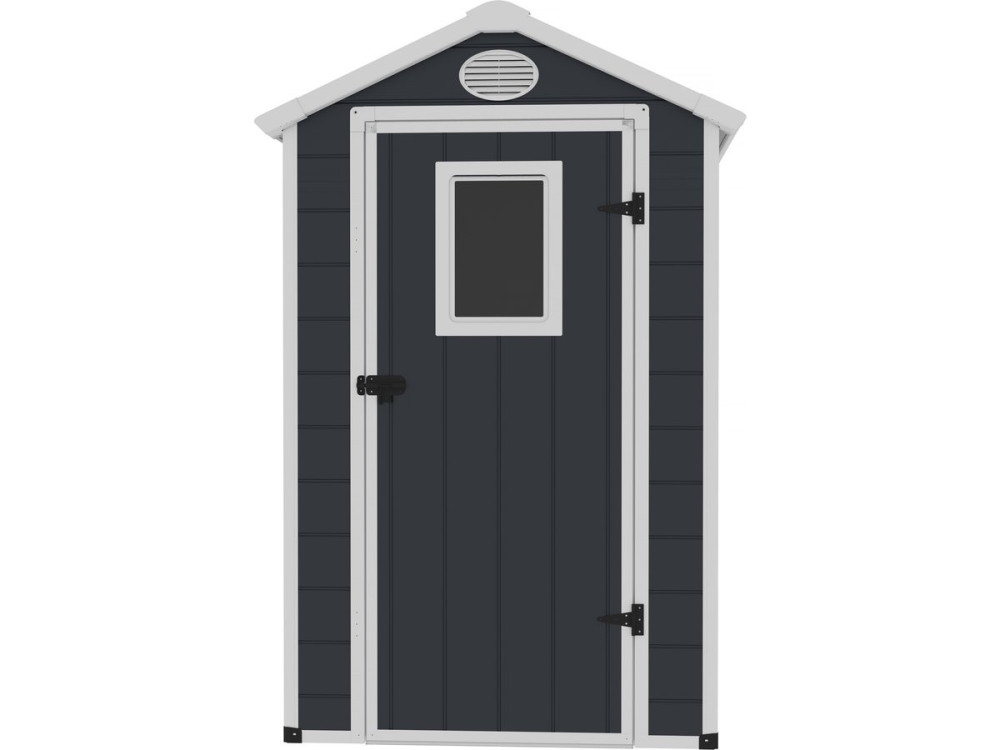 Casetta da giardino in resina "Texas" - 2,47 m² - Kit di ancoraggio incluso - Antracite