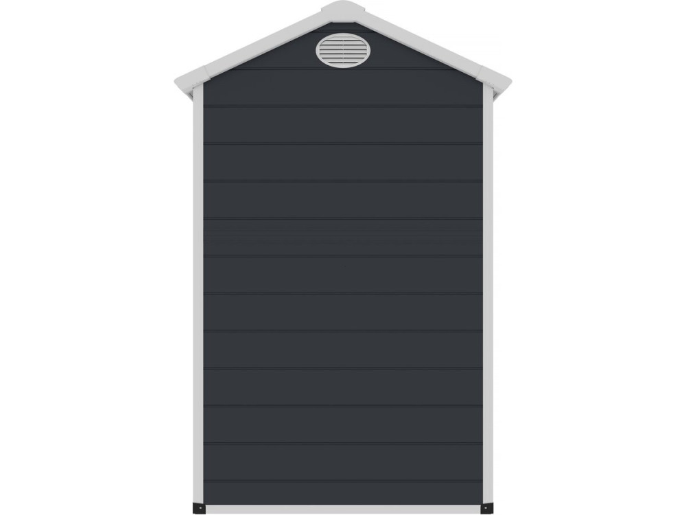 Casetta da giardino in resina "Texas" - 2,47 m² - Kit di ancoraggio incluso - Antracite