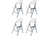 Set di 4 sedie pieghevoli "Foldy" - 46 x 52 x 86 cm - Bianco