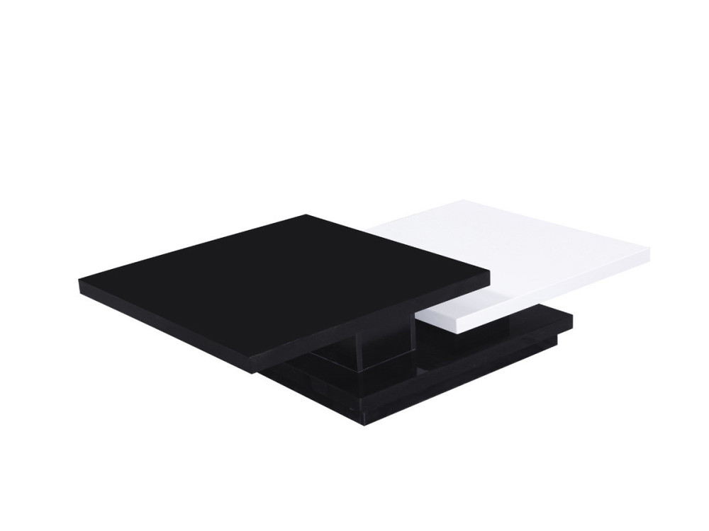 Tavolino "Zen" - 141,5 x 75 x 30 cm - Nero/Bianco