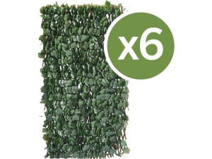 Set di 6 recinti di salice "Fragon" - 200 x 100 cm - Verde