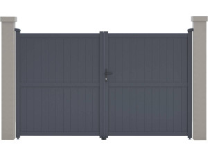Cancello in alluminio "Maurice" - 299,5 x 180,9 cm - Grigio