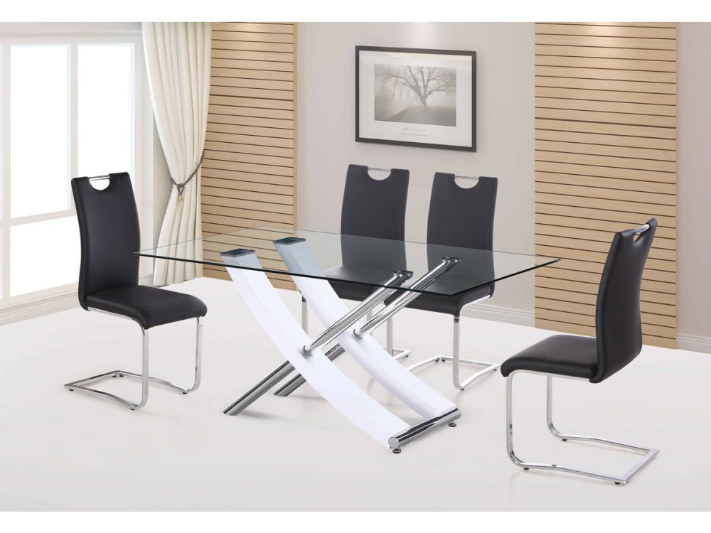 Tavolo da pranzo "Diva" - 160 x 90 x 76 cm - Bianco laccato