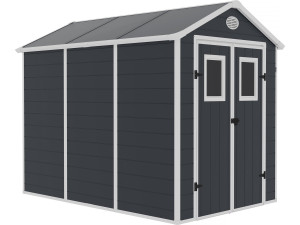 Casetta da giardino in resina "Texas" - 5,23 m² - Kit di ancoraggio incluso - Antracite