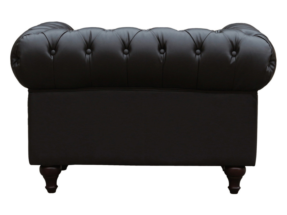 Poltrona Chesterfield "Aliza"- 111 x 82 x 70 cm - Marrone
