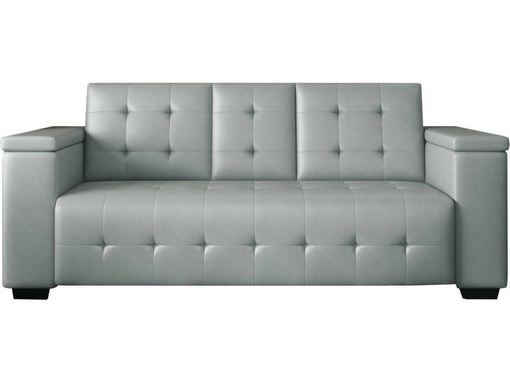 Divano letto trasformabile "Renarde" - 214 x 86 x 86 cm - 3 posti a sedere - Grigio - Contenitore