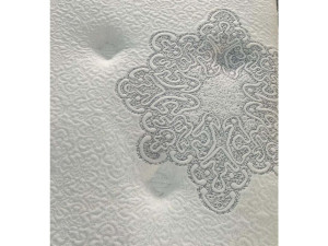 Materasso a molle e memory foam "Josey" - 90 x 190 cm - Bianco / Grigio 2