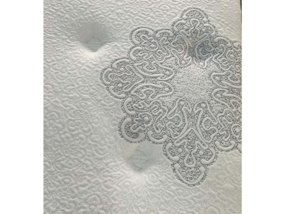 Materasso a molle e memory foam "Josey" - 90 x 190 cm - Bianco / Grigio