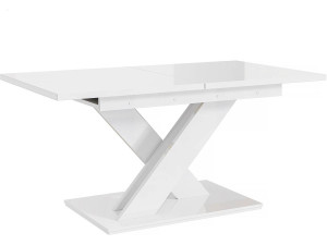 Tavolo da pranzo allungabile "Bronx" - 140 - 180 x 80 x 75 cm - Bianco lucido