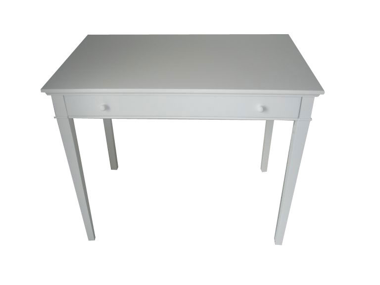 Consolle - Tavolo con piedistallo - Colore bianco - 1 cassetto