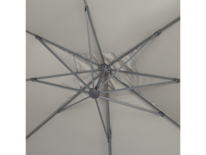 Ombrellone decentrato in alluminio SUN 4 - Rettangolare - 3 x 4 m - Grigio - Piastrelle incluse 2