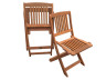 Sedia da giardino pieghevole in legno esotico "Hongkong" - Maple - Marrone chiaro - Set di 2