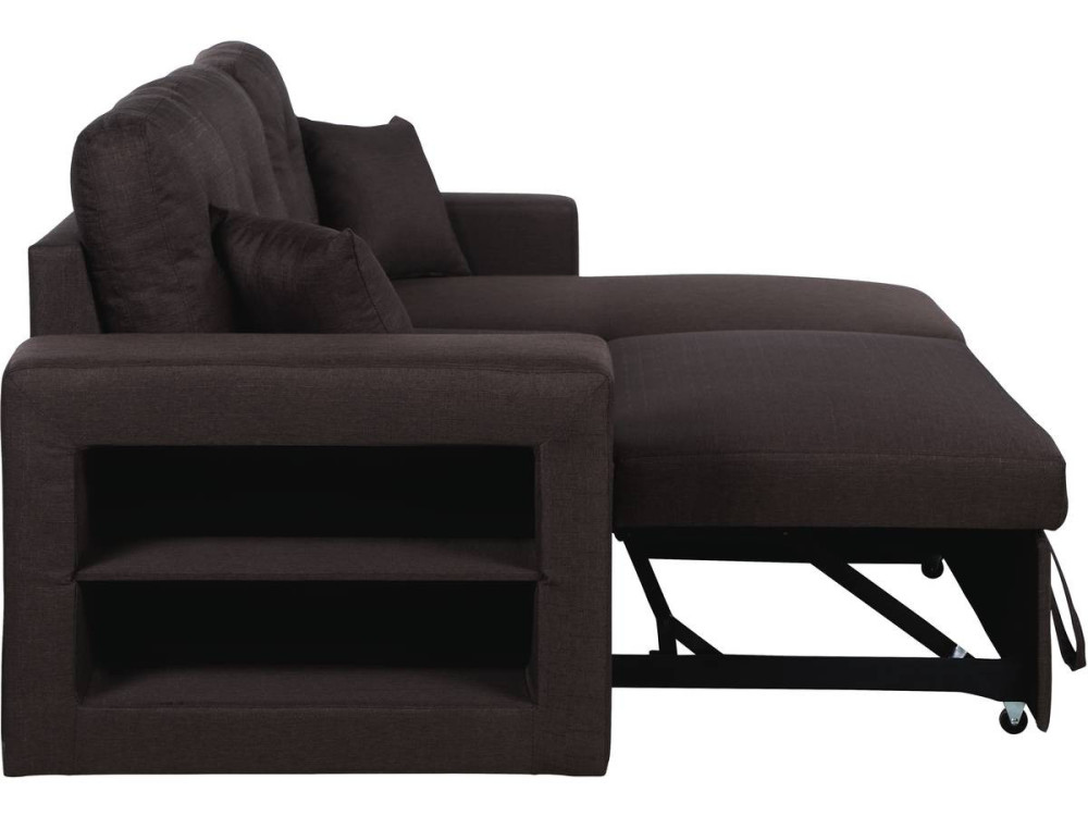 Divano ad angolo "Axel" trasformabile / reversibile - 3 posti - Marrone