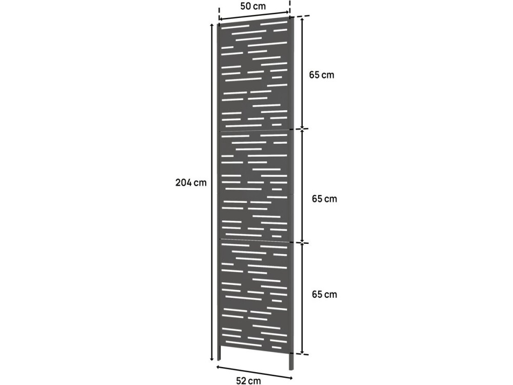 Persienne pour pergola bioclimatique Windsor "Line" 52 x 204 cm - Gris foncé