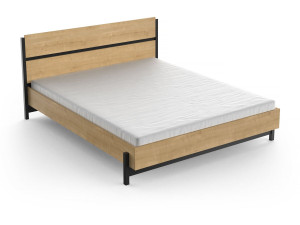 Letto matrimoniale "Craft" - Legno - 160 x 200 cm - Marrone