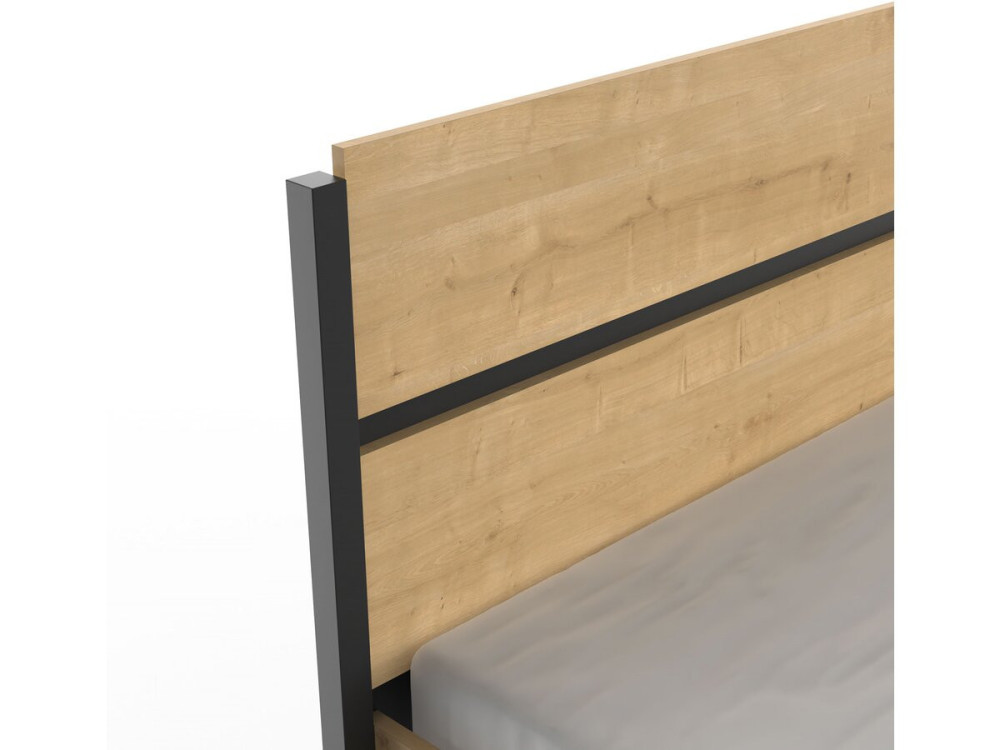 Letto matrimoniale "Craft" - Legno - 160 x 200 cm - Marrone