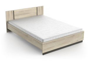 Letto matrimoniale in legno Watson - 140 x 200 cm - Marrone
