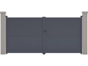 Cancello in alluminio "Maurice" - 349,5 x 155,9 cm - Grigio