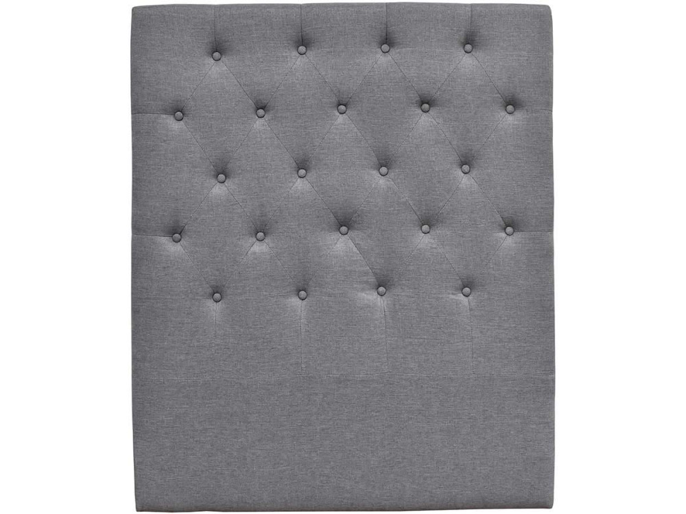 Testiera del letto imbottita " DÉCO"  - 99 cm - Grigio chiaro -  in tessuto