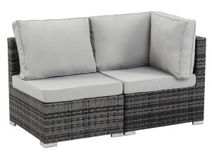 Salotto da giardino Meridian 2 pezzi Ibiza - Florida - Grigio