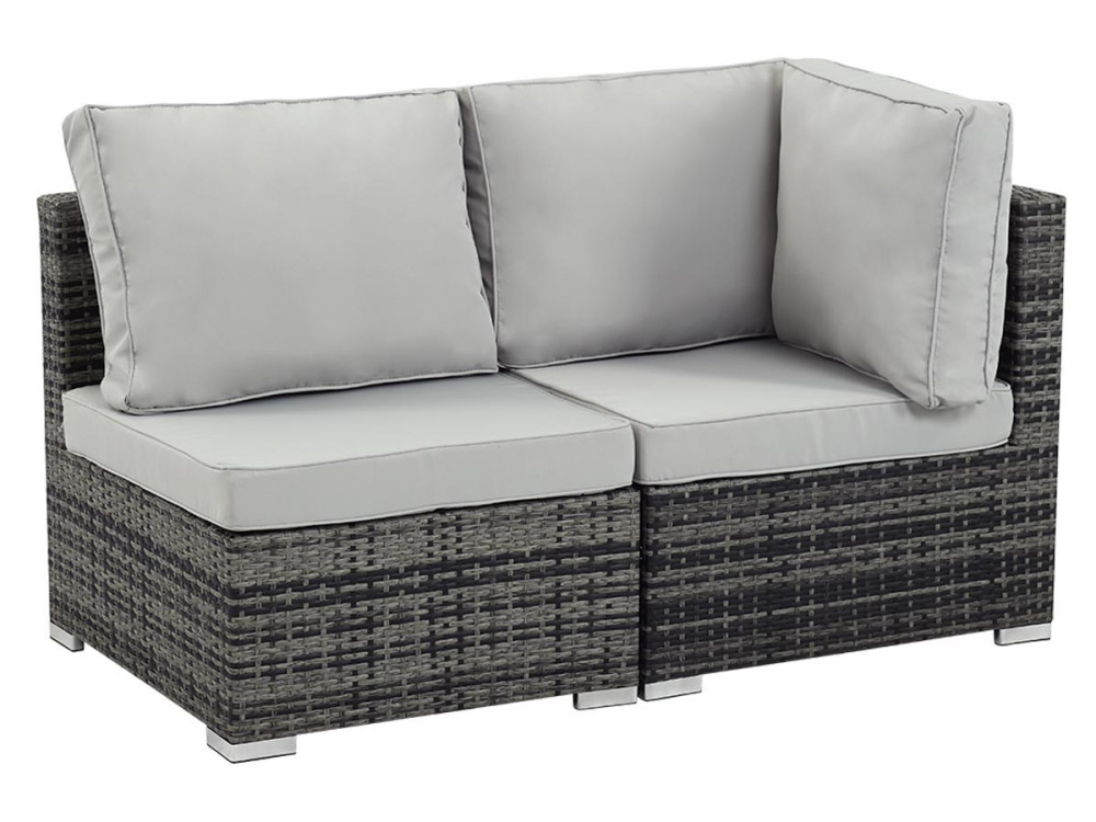 Salotto da giardino Meridian 2 pezzi Ibiza - Florida - Grigio
