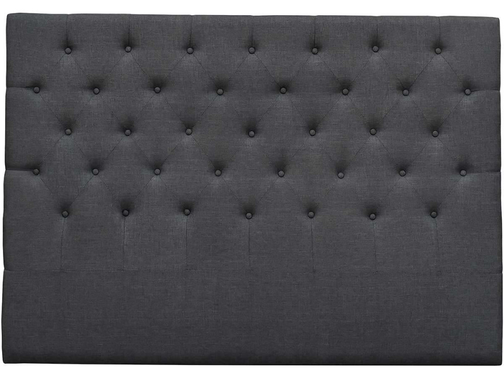 Testiera del letto imbottita " DÉCO"  - 169 cm - Grigio scuro -  in tessuto