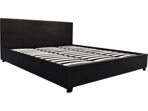 Letto doppio in PVC "Carla" - 180 x 200 nero