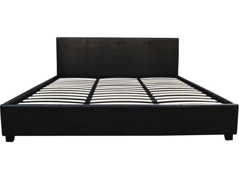 Letto doppio in PVC "Carla" - 180 x 200 nero