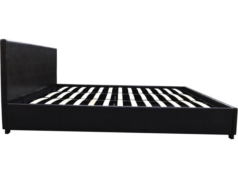 Letto doppio in PVC "Carla" - 180 x 200 nero