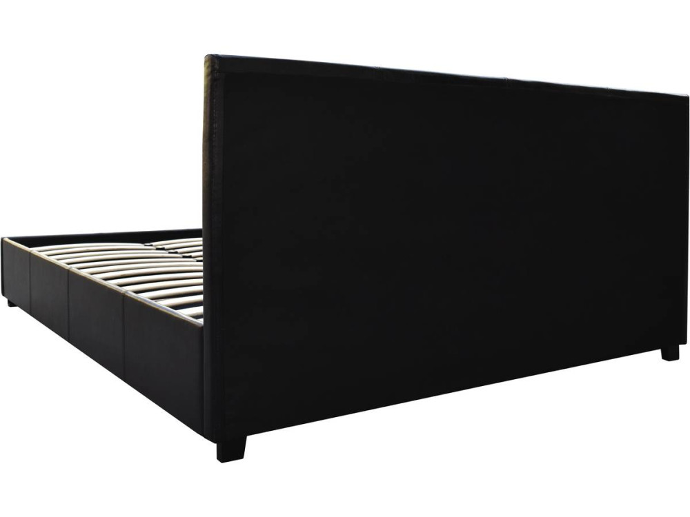 Letto doppio in PVC "Carla" - 180 x 200 nero