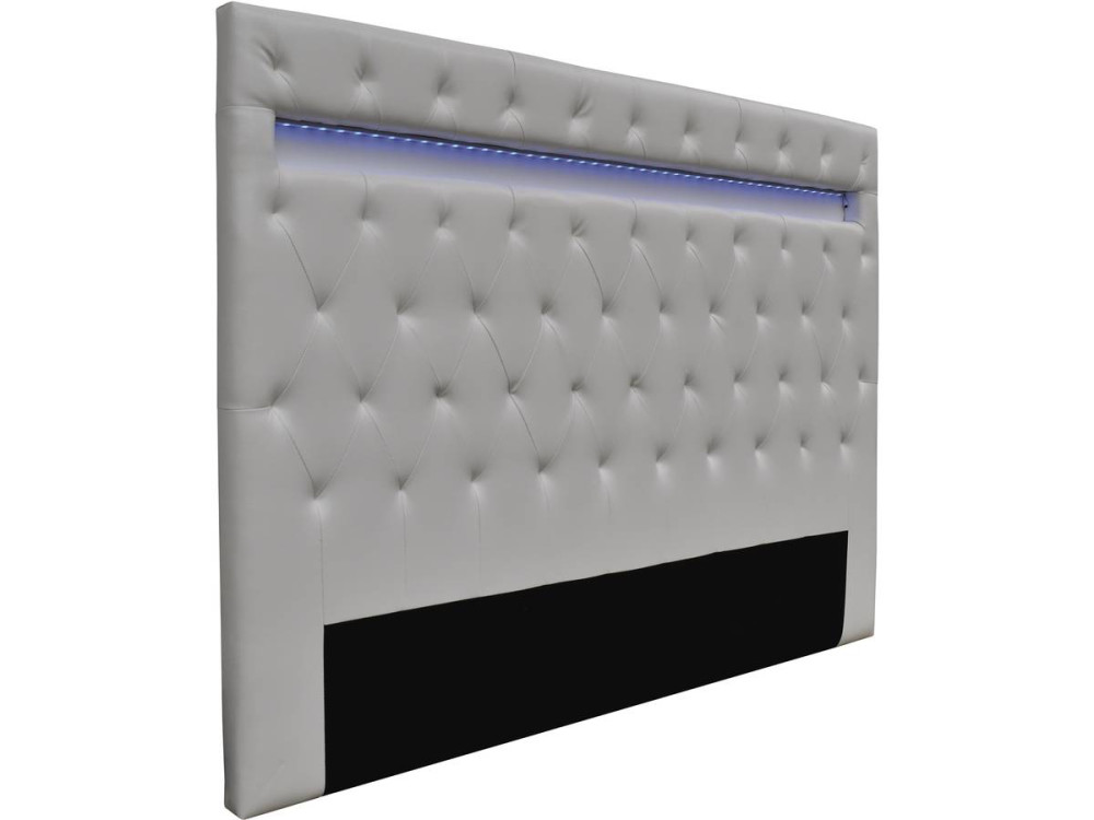 Testiera con LED "Déco" - Per letto 160 x 200 cm - Bianco