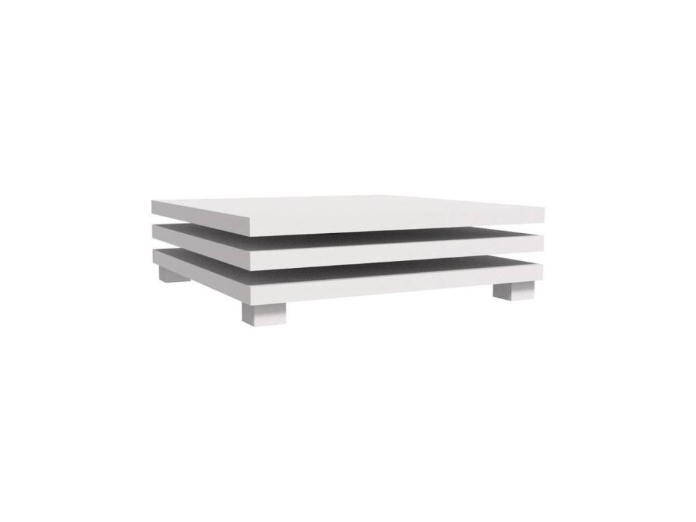 Tavolino "Elena" - 80 x 80 x 32 cm - Bianco