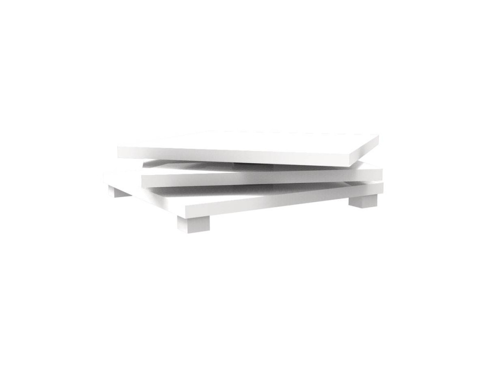 Tavolino "Elena" - 80 x 80 x 32 cm - Bianco