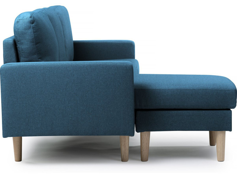 Divano angolare reversibile in tessuto "Gabby" - 3 posti - Blu