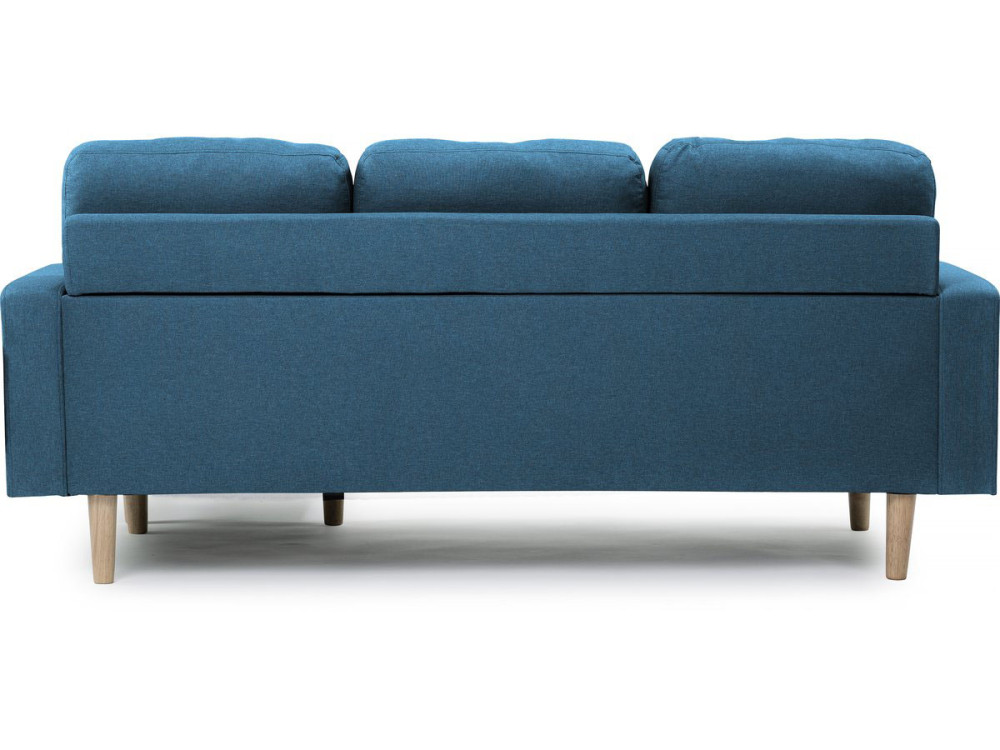 Divano angolare reversibile in tessuto "Gabby" - 3 posti - Blu