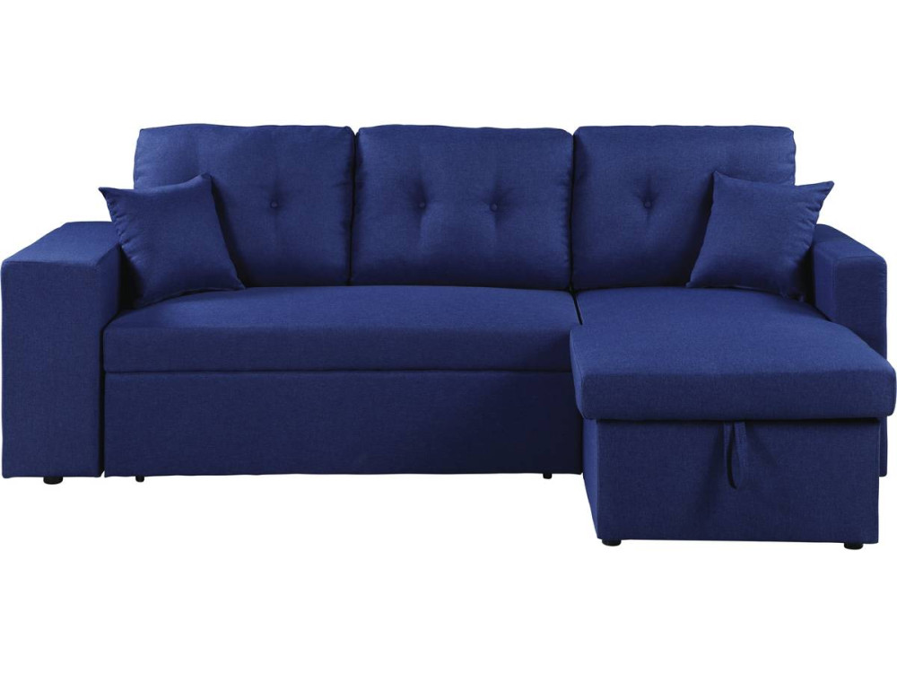 Divano ad angolo "Axel" trasformabile / reversibile - 3 posti - Blu