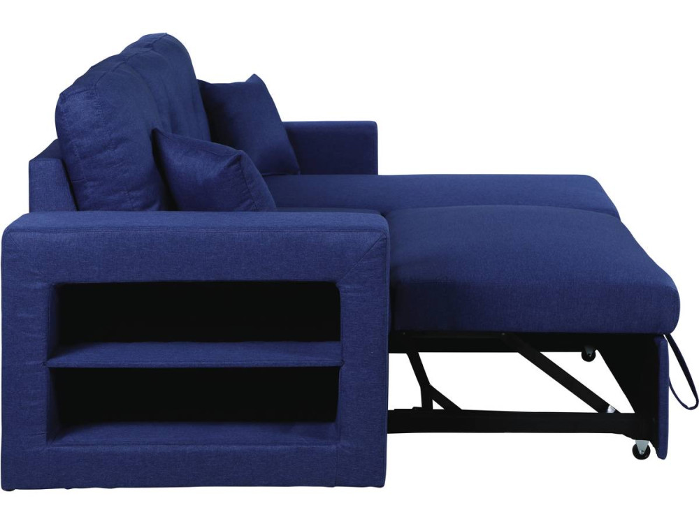 Divano ad angolo "Axel" trasformabile / reversibile - 3 posti - Blu