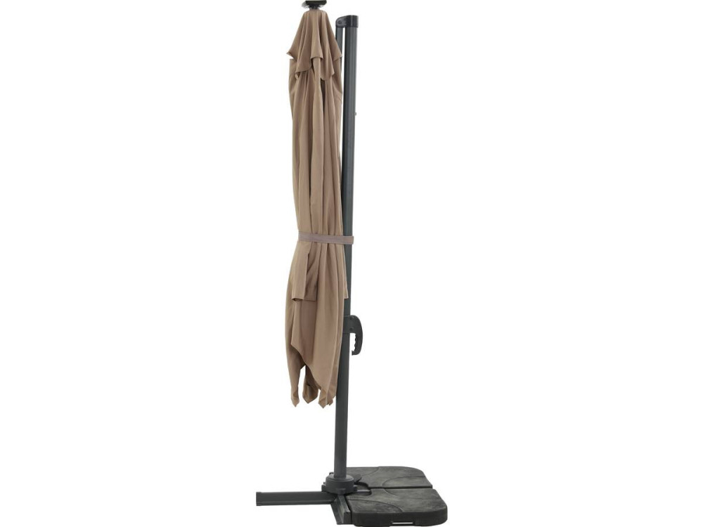 Ombrellone da esterno decentrato LED Alu "Sun 4 Luxe" - Rettangolo - 3 x 4 m - Talpa