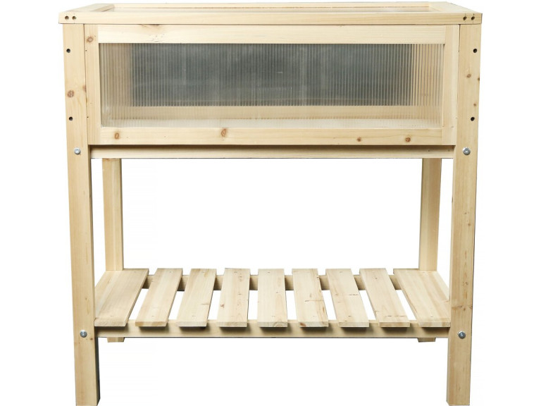 Orto in cassetta quadrata in legno con piedi "rose" - 78 x 40 x 79,5 cm