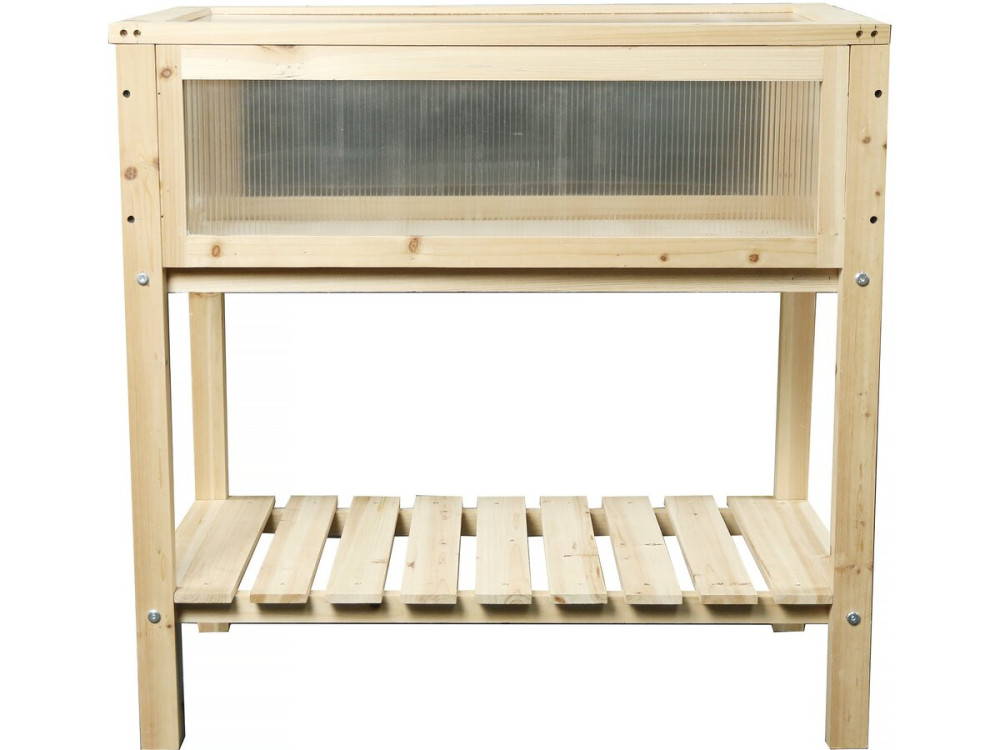 Orto in cassetta quadrata in legno con piedi "rose" - 78 x 40 x 79,5 cm