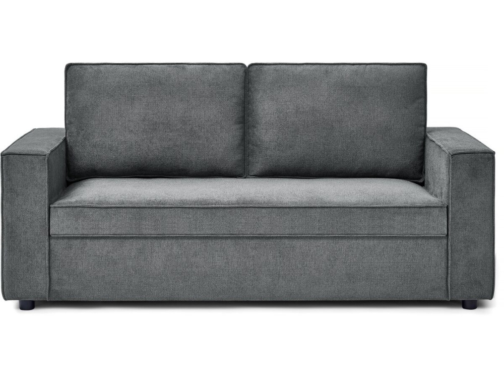 Divano trasformabile in tessuto "Clara" express - 185 x 90 x 88 cm - Grigio