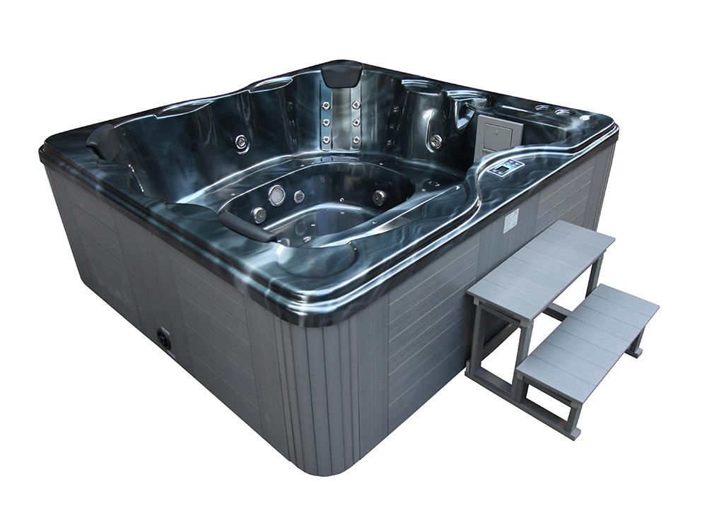Spa "Cuba" 6 posti - Vasca grigia - Sistema Balboa + Bluetooth integrato - 220x210x80cm
