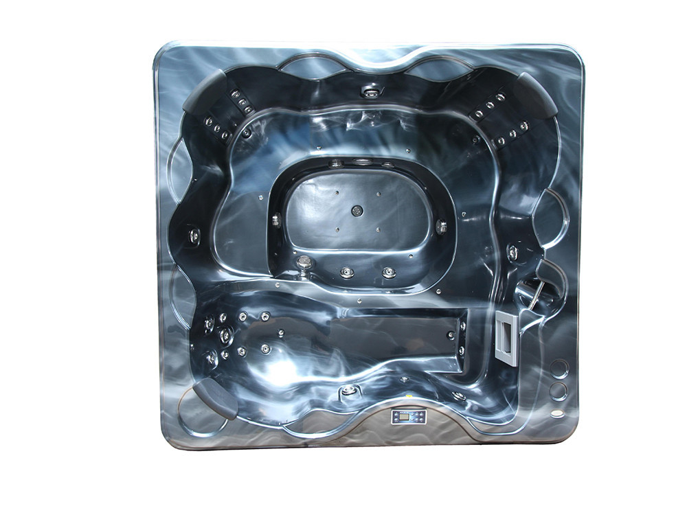 Spa "Cuba" 6 posti - Vasca grigia - Sistema Balboa + Bluetooth integrato - 220x210x80cm