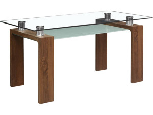 Tavolo da pranzo "Eva" - 150 x 80 x 75 cm - Laccato marrone